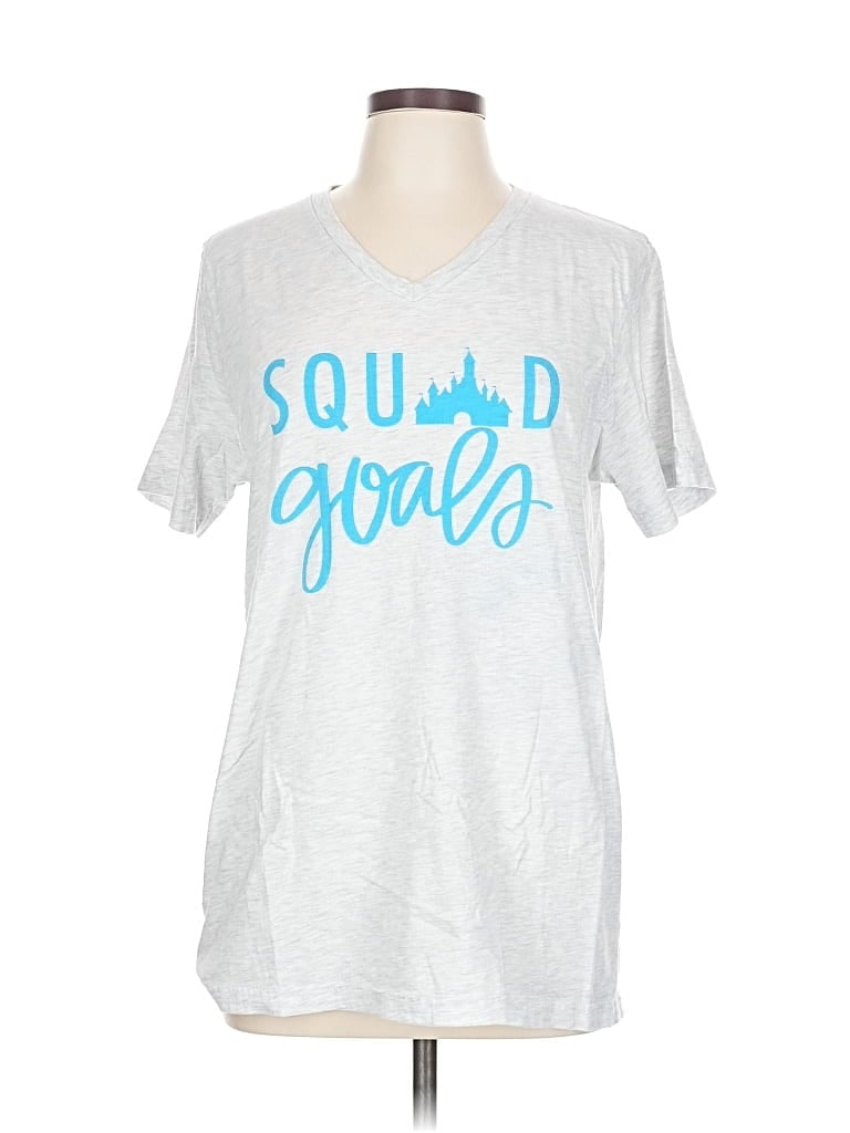 Pre-owned Canvas Short Sleeve T-shirt In Silver
