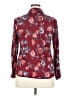 Passport 100% Polyester Floral Burgundy Long Sleeve Blouse Size 1X - photo 2