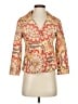 Fei 100% Cotton Print Gold Blazer Size 2 - photo 1