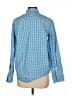J.Crew Checkered-gingham Blue Long Sleeve Button-Down Shirt Size L (estimated) - photo 2