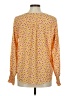 Pleione 100% Polyester Yellow Long Sleeve Blouse Size M - photo 2