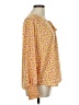 Pleione 100% Polyester Yellow Long Sleeve Blouse Size M - photo 4