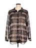 CAbi 100% Polyester Animal Print Brown Long Sleeve Blouse Size XL - photo 1