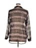 CAbi 100% Polyester Animal Print Brown Long Sleeve Blouse Size XL - photo 2