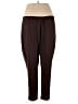 Roaman's Solid Brown Active Pants Size 26 (2X) - photo 1