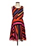 CAbi 100% Polyester Stripes Orange Cocktail Dress Size S - photo 1