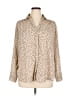 Hayden Polka Dots Tan Long Sleeve Blouse Size XL (estimated) - photo 1