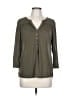 H&M 100% Polyester Green 3/4 Sleeve Blouse Size L - photo 1