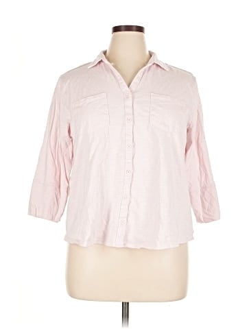 Gloria Vanderbilt 3/4 Sleeve Button-Down Shirt (view 1)