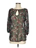 Bisou Bisou 100% Polyester Green 3/4 Sleeve Blouse Size M - photo 1