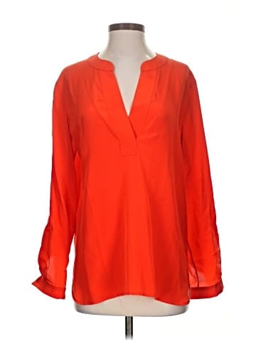 Diane von Furstenberg Long Sleeve Silk Top (view 1)