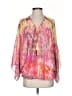 Harlow Zee 100% Polyester Pink 3/4 Sleeve Blouse Size S - photo 1