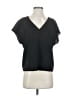 Cooper & Ella 100% Polyester Black Short Sleeve Top Size XS (0) - photo 1