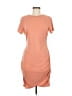 Express Solid Orange Casual Dress Size M - photo 1
