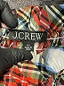J.Crew 100% Cotton Argyle Red 3/4 Sleeve Blouse Size XS - photo 7