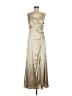 Birdy Grey 100% Polyester Metallic Gold Cocktail Dress Size M - photo 1