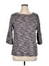 Ann Taylor LOFT Gray 3/4 Sleeve Top Size XL - photo 1