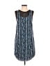 DKNY 100% Polyester Graphic Blue Casual Dress Size XS - photo 1