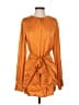 Hello Molly 100% Polyester Orange Casual Dress Size 4 - photo 1