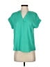 Mine 100% Polyester Teal Short Sleeve Blouse Size S - photo 1
