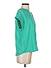 Mine 100% Polyester Teal Short Sleeve Blouse Size S - photo 4