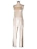 World Market Metallic Ivory Jumpsuit Size S - photo 1