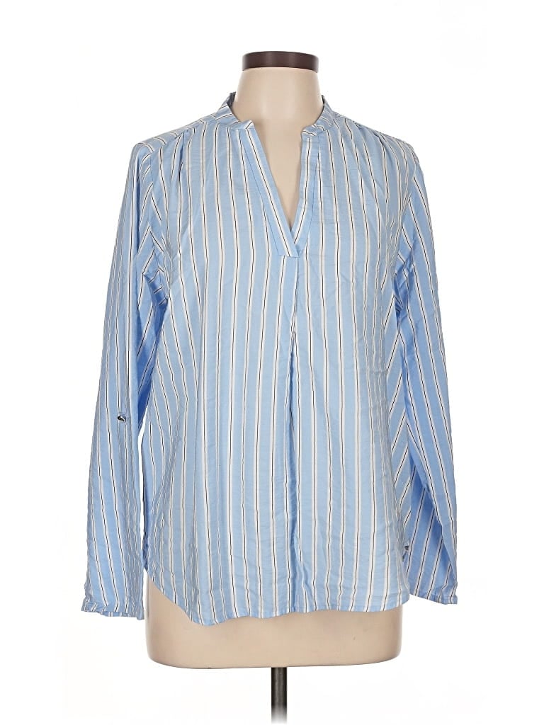 Pre-owned Floral & Ivy Long Sleeve Blouse In Blue