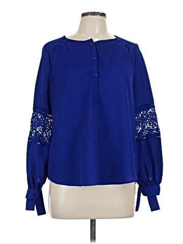 Kaari Blue Long Sleeve Blouse (view 1)