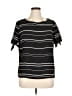 Vince Camuto 100% Polyester Black Short Sleeve Top Size XL - photo 1