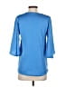 Tyche 100% Polyester Blue 3/4 Sleeve Top Size S - photo 2
