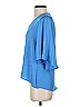 Tyche 100% Polyester Blue 3/4 Sleeve Top Size S - photo 5