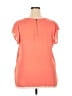 Eyeshadow 100% Polyester Orange Short Sleeve Blouse Size 2X - photo 2