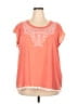 Eyeshadow 100% Polyester Orange Short Sleeve Blouse Size 2X - photo 1