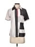Assorted Brands Color Block Gray Short Sleeve Blouse Size S - photo 1