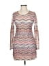 Ruby Rox Chevron-herringbone Pink Casual Dress Size M - photo 1