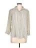 Covington 100% Polyester Stripes Ivory 3/4 Sleeve Blouse Size L - photo 1