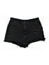 Monrow Hearts Black Denim Shorts Size UK 10 / US 6 - photo 1