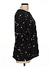 Investments 100% Polyester Black Short Sleeve Blouse Size L - photo 4