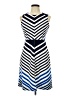 Esley Stripes Blue Cocktail Dress Size 6 - photo 1