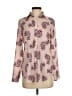 Banana Republic 100% Polyester Paisley Pink Long Sleeve Blouse Size S - photo 1