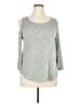 Queen Bees Gray 3/4 Sleeve Top Size 1X - photo 1