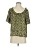J.Crew 100% Polyester Green Short Sleeve Blouse Size S - photo 1