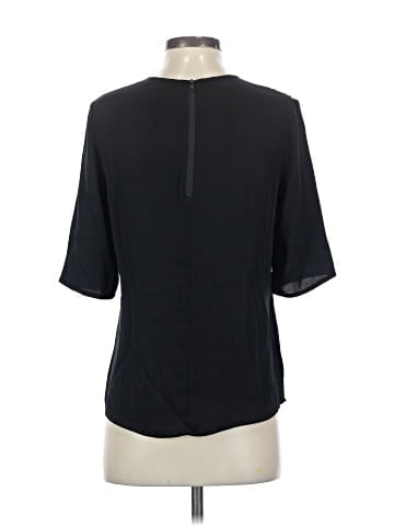 Milly Short Sleeve Silk Top (view 2)