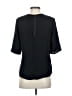Milly Black Short Sleeve Silk Top Size 4 - photo 2