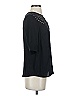 Milly Black Short Sleeve Silk Top Size 4 - photo 4
