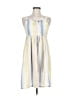 Jessica Simpson Stripes White Casual Dress Size M - photo 1