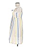 Jessica Simpson Stripes White Casual Dress Size M - photo 5