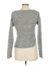 Qi Gray Silk Pullover Sweater Size M - photo 2
