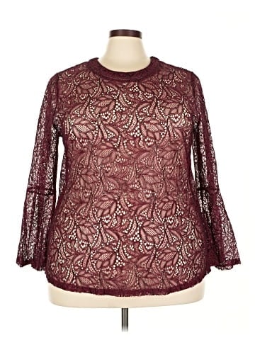 Ultra Pink Long Sleeve Blouse (view 1)