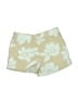 Carter's 100% Cotton Floral Gold Khaki Shorts Size 4T - photo 2